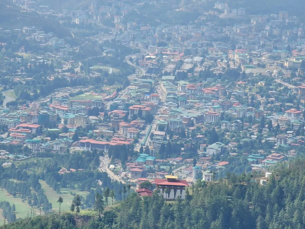 View over Thimphu city, Bhutan's capital