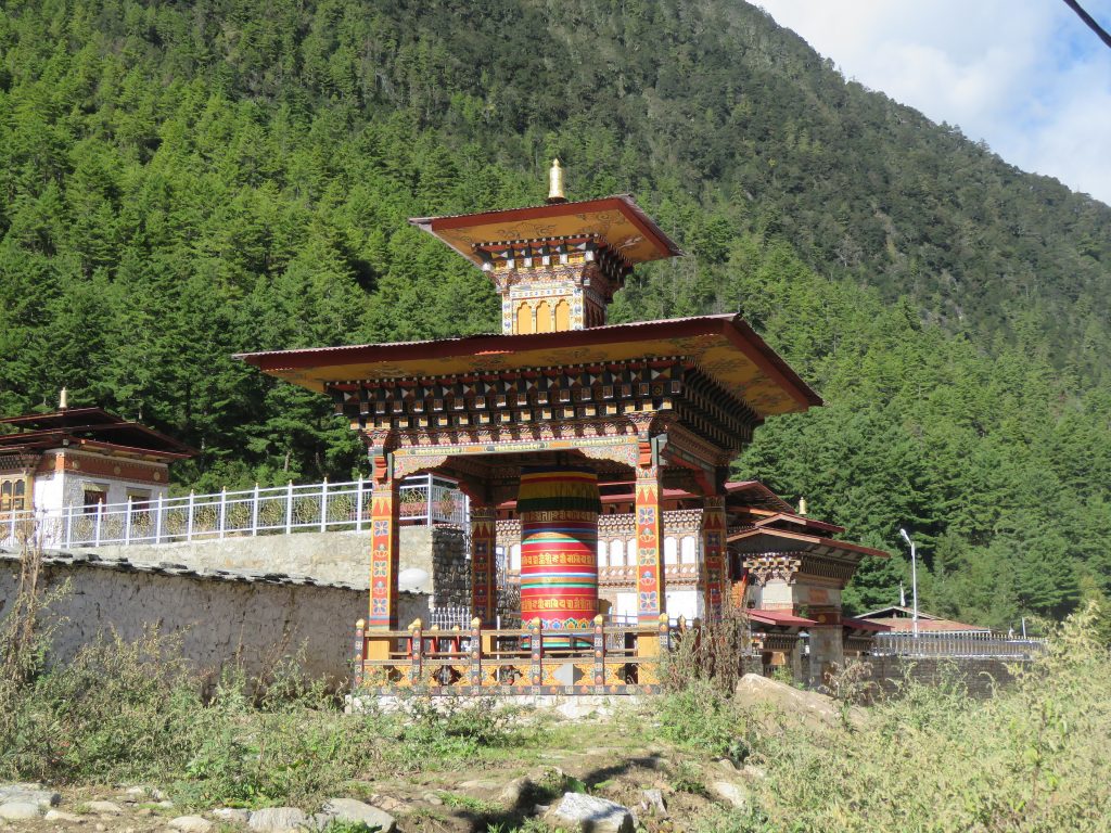 A prayer wheel house in the Haa valley