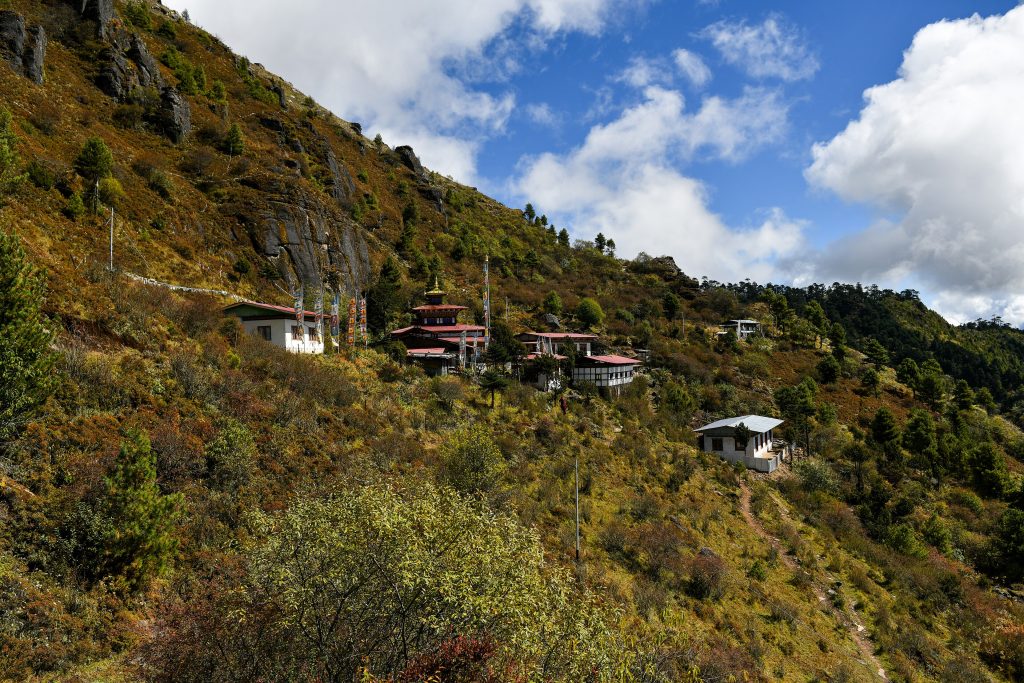 Tharpaling monastery above the Chhume valley