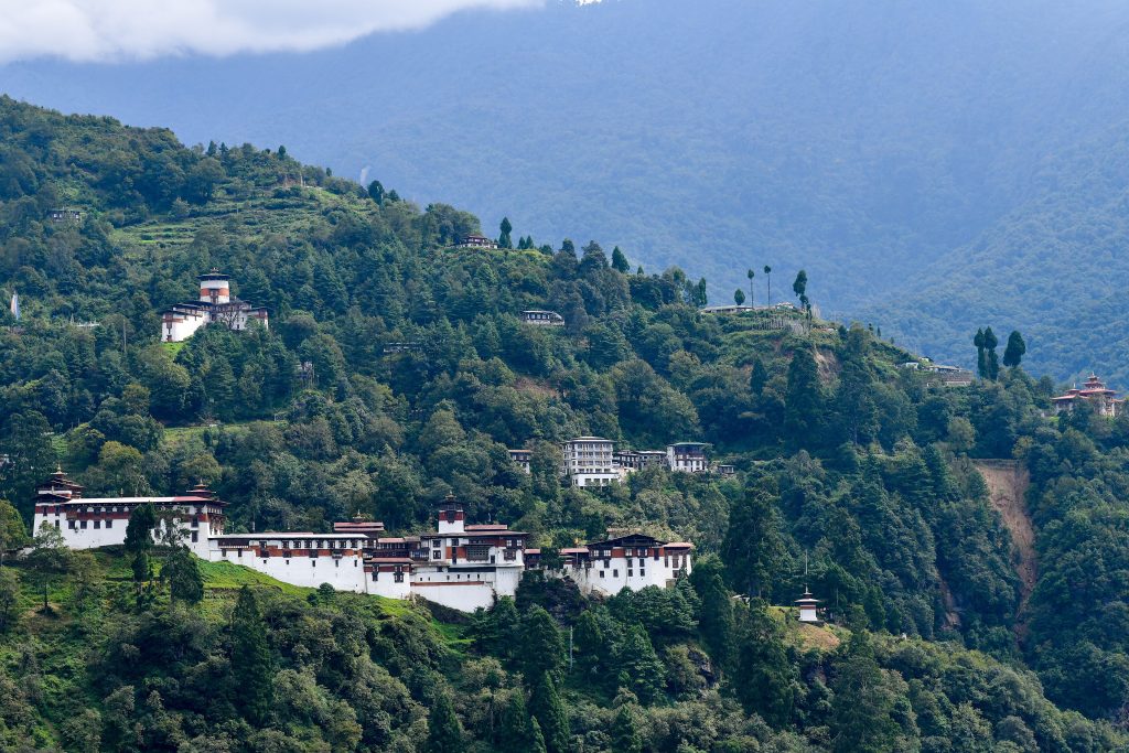 Trongsa Dzong seen from the road